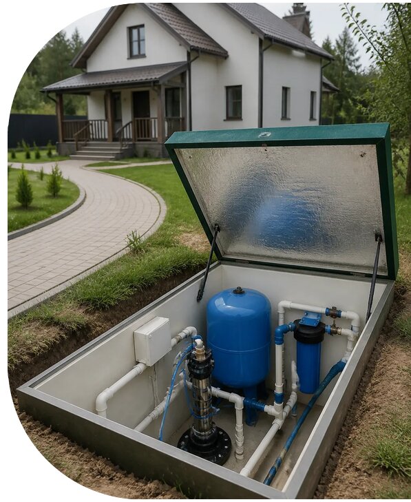 Автономное водоснабжение дома в Чите от 155250 р. | АПаруса-Чта